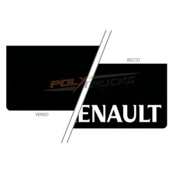 BAVETTE RENAULT NOIR - MARQUAGE RENAULT BLANC - 60X35CM