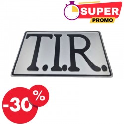 PLAQUE T.I.R. - NOIR & ARGENT - DESTOCKAGE