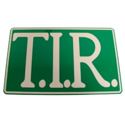 PLAQUE T.I.R. - BLANC & VERT