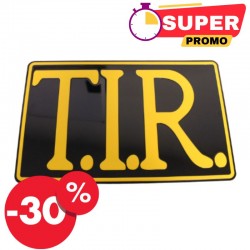 PLAQUE T.I.R. - JAUNE & NOIR - DESTOCKAGE