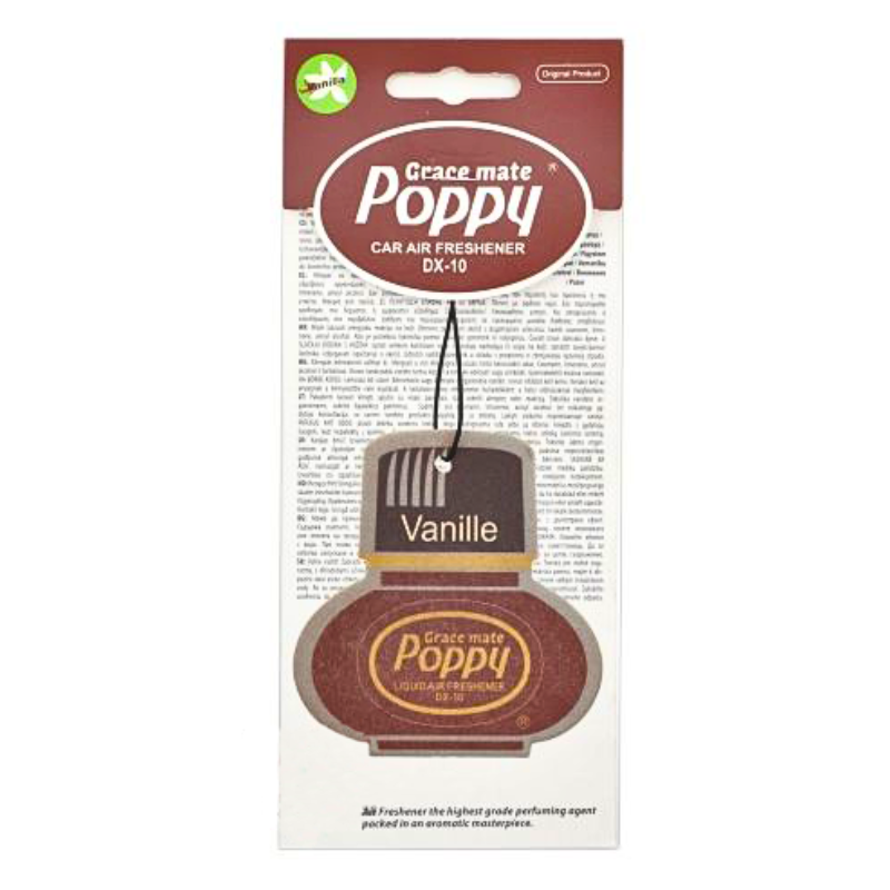 Désodorisant Poppy Grace Mate Cards Vanille – Senteur douce et gourmande