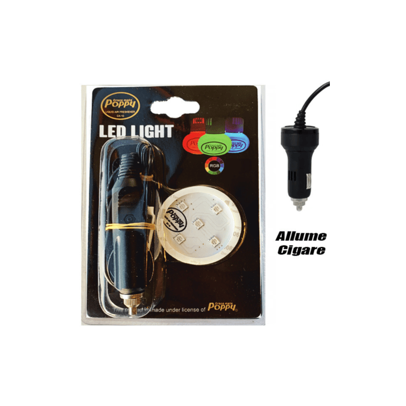 Support lumineux Poppy Grace Mate – Alimentation allume-cigare pour une installation facile