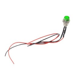 LED couleur verte 5mm câblée avec support chrome – Éclairage intérieur camion