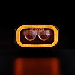 Feu de travail LED FOR9T NO GLARE – Éclairage antireflet  vue de nuit orange 31W