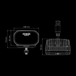 FOR9T NO GLARE - FEU DE TRAVAIL LED - 31W - dimensions