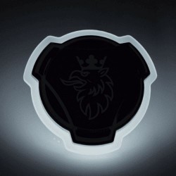 Emblème LED SCANIA – Finition brillante pour camion - Arrière, blanc froid