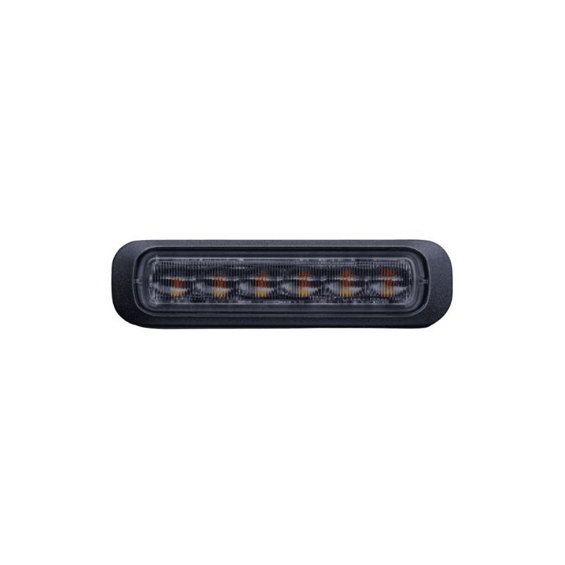 Feu flash LED orange – DK STROBE DARK lentille fumée - 6 LEDS éteint Feu flash LED orange – DK STROBE DARK lentille fumée - 6 LEDS éteint