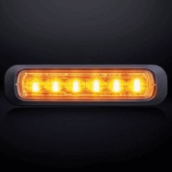 Feu flash LED orange – DK STROBE DARK lentille fumée - 6 LEDS allumé