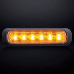 Feu flash LED orange – DK STROBE haute intensité - 6 LEDs allumés