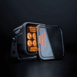 Feu de travail LED compact – DK FORTEX  haute puissance - Orange  nuit