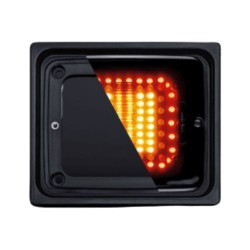 Boîtier caoutchouc feu arrière IZE LED  - orange simple