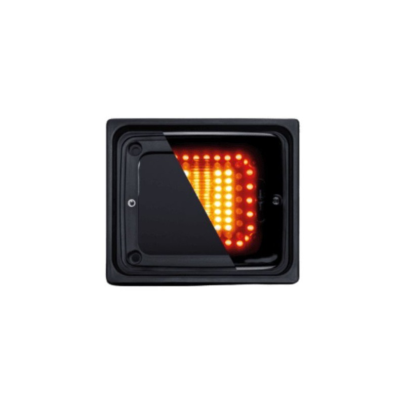 Boîtier caoutchouc feu arrière IZE LED - orange simple Boîtier caoutchouc feu arrière IZE LED - orange simple