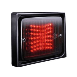 Boîtier caoutchouc feu arrière IZE LED  - feu arrière simple rouge