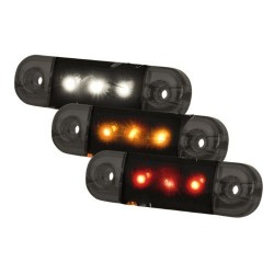 Feu de gabarit LED slim – DARK KNIGHT 3 LEDs fumé : Orange, blanc et rouge
