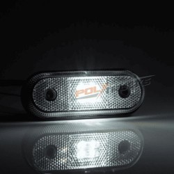 Feu LED étanche IP67 – Éclairage de position 12/24V poids lourd - Blanc éclairé la nuit