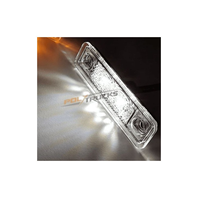 Feu de gabarit ASTRAL 2 LEDs – Signalisation latérale pour poids lourds - Blanc Feu de gabarit ASTRAL 2 LEDs – Signalisation latérale pour poids lourds - Blanc