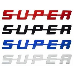 Emblème SUPER chromé – Logo tuning camion à coller - 4 couleurs disponibles