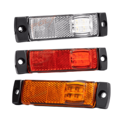 3 couleurs disponibles de Feu de gabarit LED rectangulaire – Éclairage latéral pour poids lourd