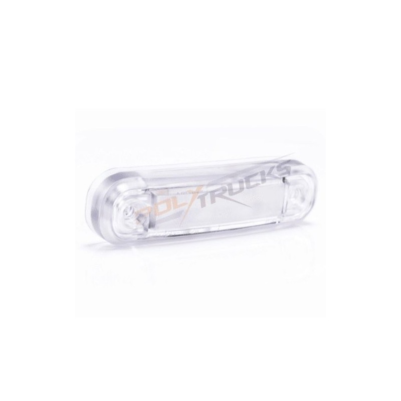 Feu de gabarit LED blanc à cabochon transparent – Éclairage discret poids lourd Feu de gabarit LED blanc à cabochon transparent – Éclairage discret poids lourd