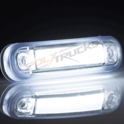 Feu de gabarit LED blanc éclairé la nuit à cabochon transparent