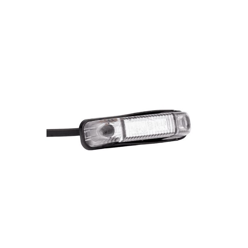 Feu de gabarit blanc  2 LED cabochon transparent – Éclairage pour camion