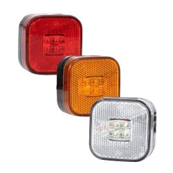3 couleurs pour les feux de gabarit LED carré – Éclairage latéral camion ou remorque