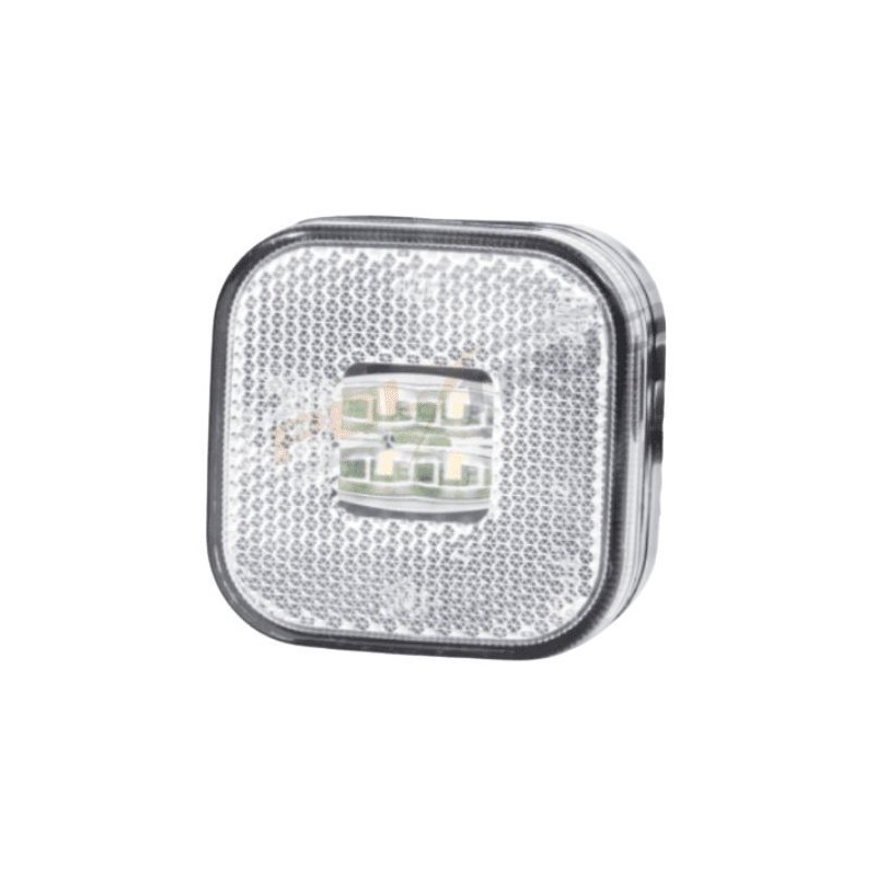 Feu de gabarit LED carré blanc – Signalisation pour camions ou remorques Feu de gabarit LED carré blanc – Signalisation pour camions ou remorques
