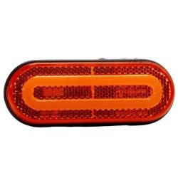 Feu de gabarit oblong LED orange - haute visibilité pour camions