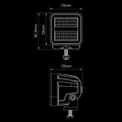 Schéma et dimensions du feu de travail LED Siberia