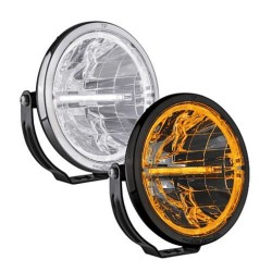 Phare LED longue portée Ambassador 9" - Lumière orange et blanche
