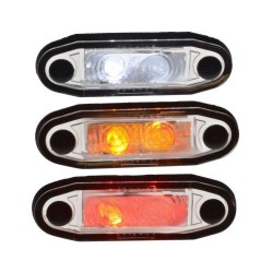 Feu de gabarit 2 LED Boreman à encastrer disponibles en 3 couleurs : blanc, jaune et orange