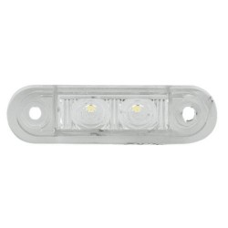 feu de position LED avant cristal sur fond blanc