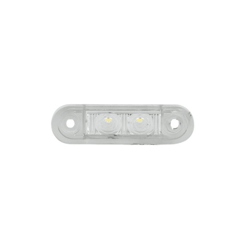 feu de position LED avant cristal sur fond blanc