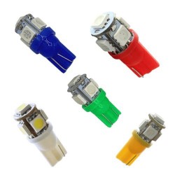 Amoupoule 5 LEDs - W5W - 10W : 5 couleurs disponibles