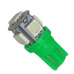 Amoupoule vert 5 LEDs - W5W - 10W