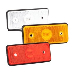 3 couleurs disponibles pour le feu de gabarit LED rectangulaire extra-plat : blanc, jaune et rouge