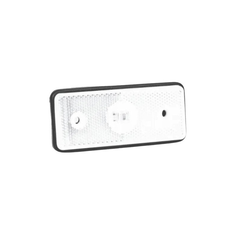 Feu de gabarit LED rectangulaire extra-plat blanc - vue de jour