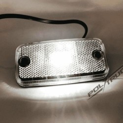 Feu de gabarit 4 LEDs rectangulaire idéal pour l'éclairage de camion - blanc allumé