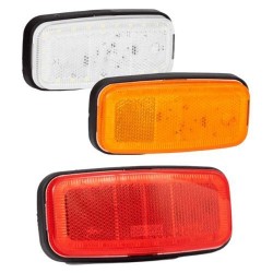 Feu de gabarit LED rectangulaire idéal pour camion est disponible en 3 coloris : blanc, rouge et orange
