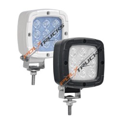 Feu de travail 9 LEDs disponible en 2 styles : cuvelage blanc ou cuvelage noir