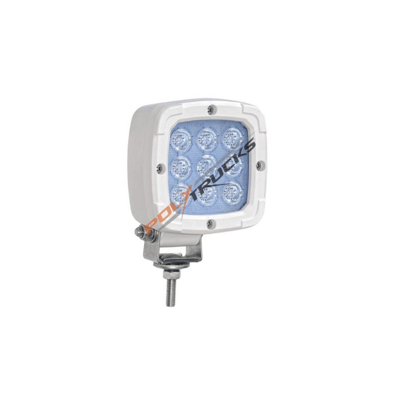 Feu de travail 9 LEDs cuvelage blanc - puissance lumineuse et fiabilité Feu de travail 9 LEDs cuvelage blanc - puissance lumineuse et fiabilité