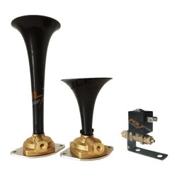 Klaxon / 2 trompes noires - son du véritable TGV - 6 mm avec électrovanne