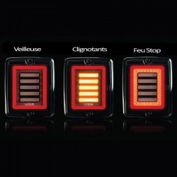 Feu arrière BREEZE LED multifonctions : veilleuse, clignotant, feu stop