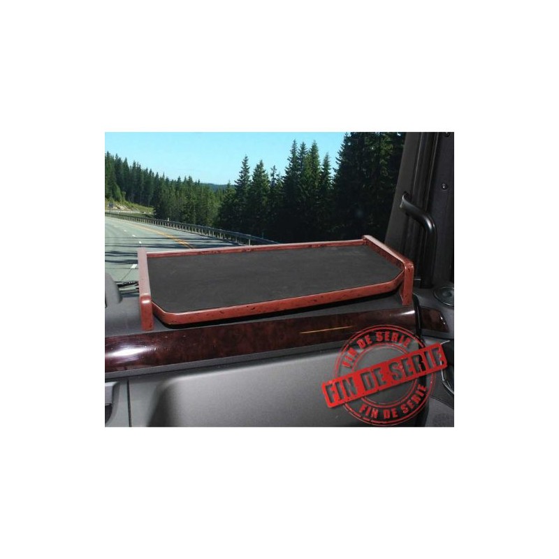 Tablette passage noire avec bordure en noyer pour MAN TGX XL XLX XXL - OFFRE DE DESTOCKAGE