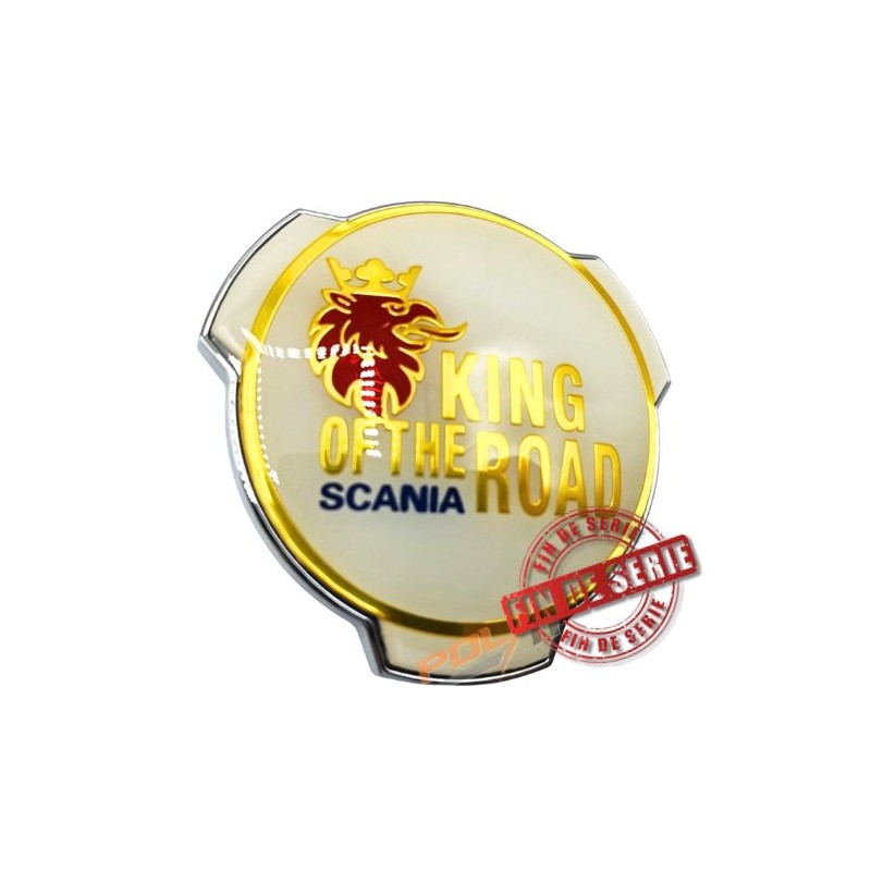 EMBLEME BLANC/OR - SCANIA KING OF THE ROAD - DESTOCKAGE EMBLEME BLANC/OR - SCANIA KING OF THE ROAD - DESTOCKAGE