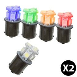 R5W BA15S AMPOULE - 8 LEDS