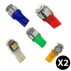 Amoupoule 5 LEDs - W5W - 10W : 5 couleurs disponibles