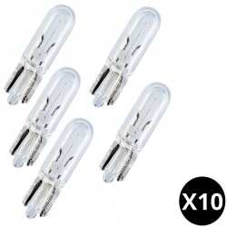 Pack de 10 ampoules en verre avec culot -  W2W9 T5