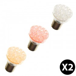 Ampoules LED BA15S P21W - 24V - Vendues par paires - Orange, rouge ou blanc