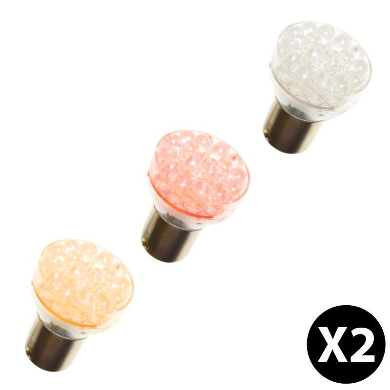 Ampoules LED BA15S P21W - 24V - Vendues par paires - Orange, rouge ou blanc Ampoules LED BA15S P21W - 24V - Vendues par paires - Orange, rouge ou blanc
